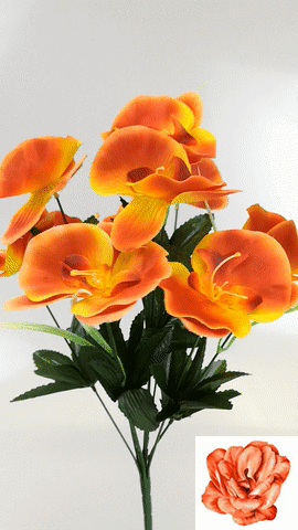 Искусственные цветы Букет Орхидеи, 9 голов, 480 мм